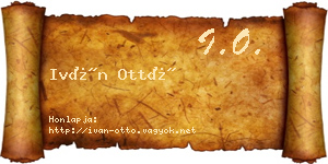 Iván Ottó névjegykártya